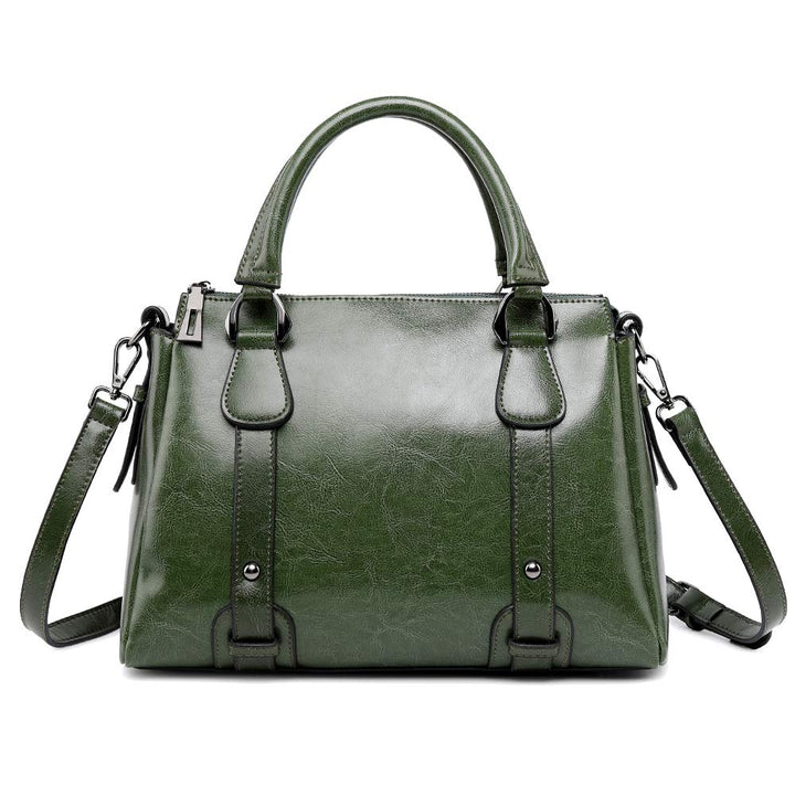 Coolives Damen Tasche aus Leder Handtasche Henkeltasche Umhängetasche Schultertasche Grün EINWEG, Gr