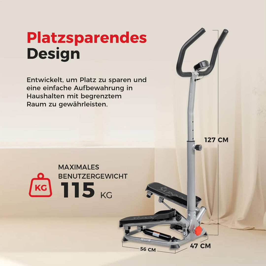 Sunny Health &amp; Fitness Twist Stepper für zuhause, Low-Impact Übung Stepper für Ganzkörpertraining, O