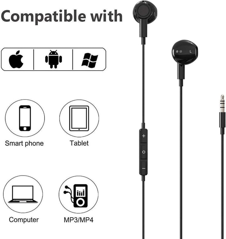 Hochauflösende In-Ear-Kopfhörer mit Kabel, extra Bass, geräuschisolierend, mit Mikrofon, für iPhone,