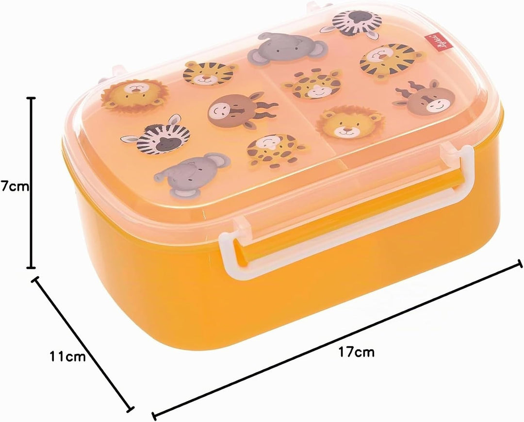 SIGIKID 25133 Brotzeitbox Zoo OnTour Lunchbox BPA-frei Mädchen und Jungen empfohlen ab 2 Jahren gelb