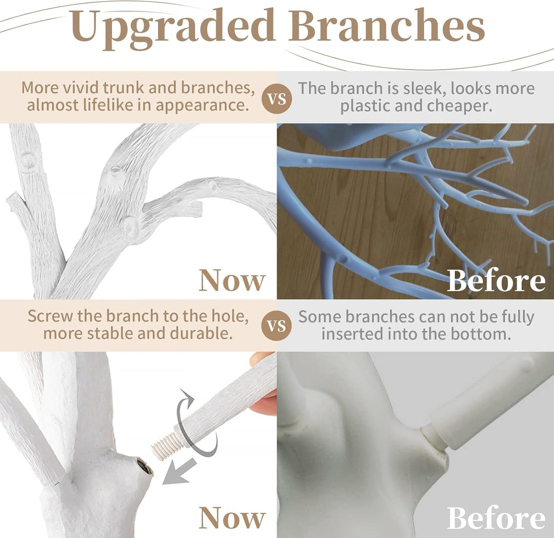 Sziqiqi 105cm Weiss Oster Äste und Zweige Deko Baum Osterbaum Gross Künstliche Bäume Wunschbaum Hoch