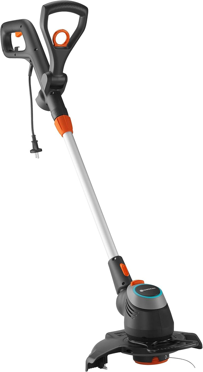 Gardena PowerCut 650/28 Elektro-Trimmer: Rasentrimmer mit 280 mm Schnittkreis & Radsatz für Trimmer: