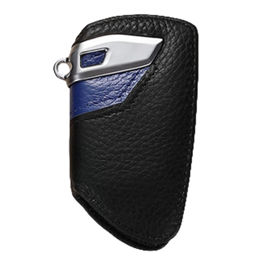 Auto echtes Leder Smart Key Cover Fall für BMW (Blade Blue), Blade Blue