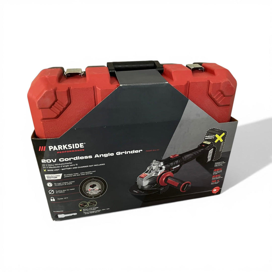 PARKSIDE Performance X20V PWSAP 20 Akku-Winkelschleifer (bürstenlos/brushless, ohne Akku, ohne Ladeg
