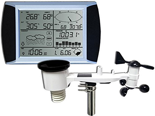 Froggit WH1080 SE Profi Funk Wetterstation Solar Touchscreen USB (Neuer Aussenmast)