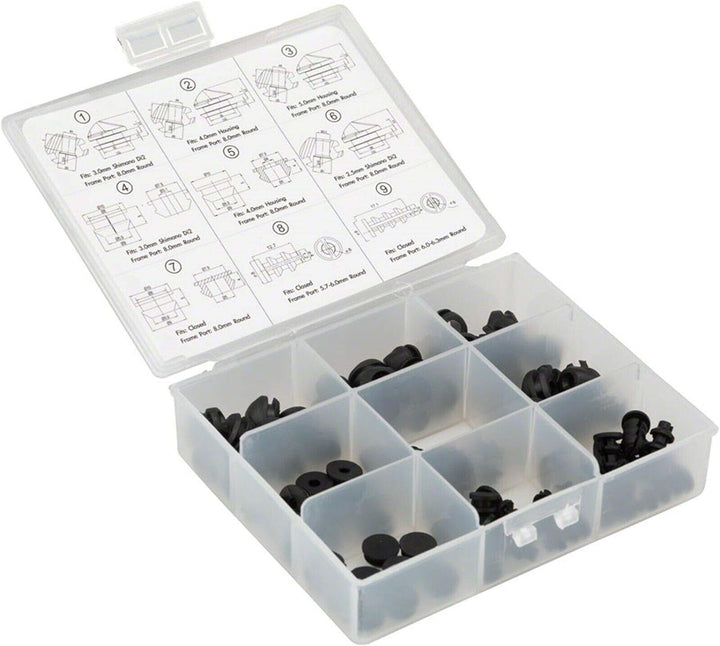 Jagwire Frame Plug Combo Box Ersatzteile, Schwarz, one Size