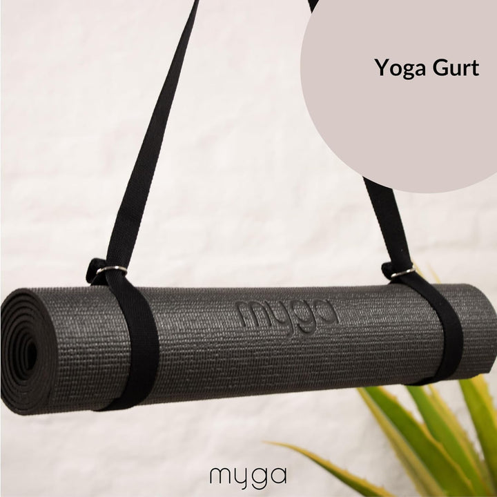 Myga Yoga-Starter-Set – Yogamatte, 2 Yoga-Blöcke und Yogagurt – Starter-Set mit Matte, 2 Steinen & M