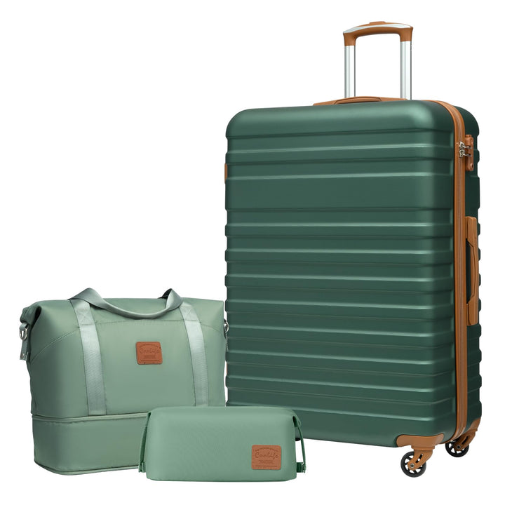 COOLIFE Koffer Trolley Koffer Reisekoffer von ABS Hartschalen Trolley 4 Rollen TSA-Schloss Der Koffe