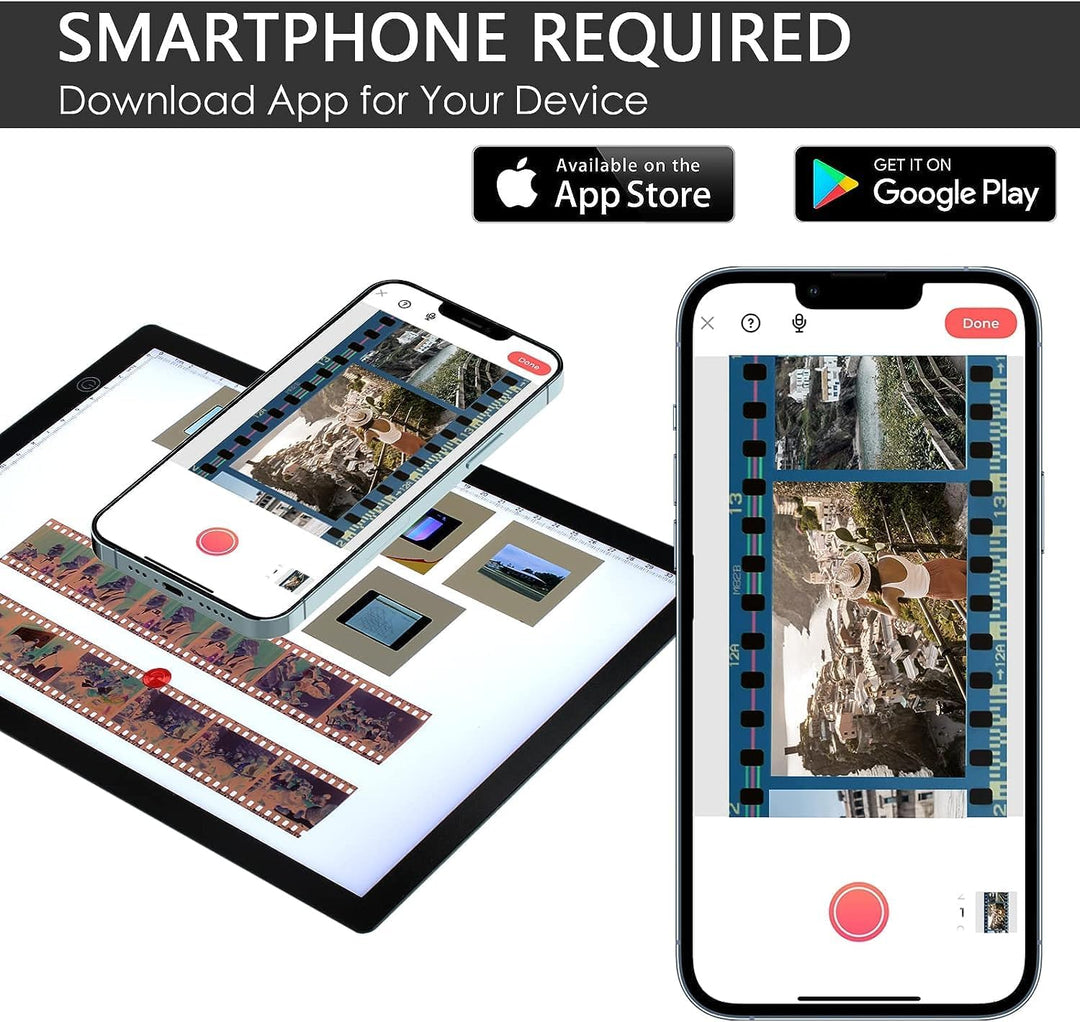 TCNEWCL Diascanner zum Digitalisieren, Film Dias-Scanner Tragbarer, 30 x 21 Zentimeter LED Lichtpane