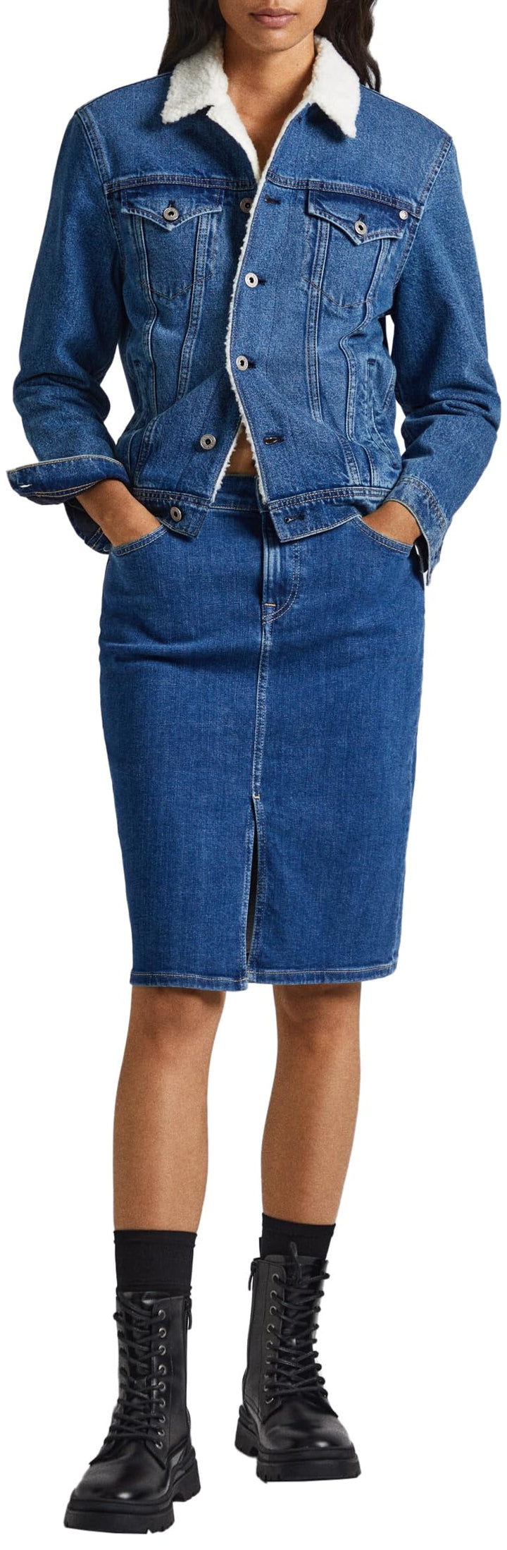 Pepe Jeans Damen Nikita Skirt, S Blue (Denim-hs5)