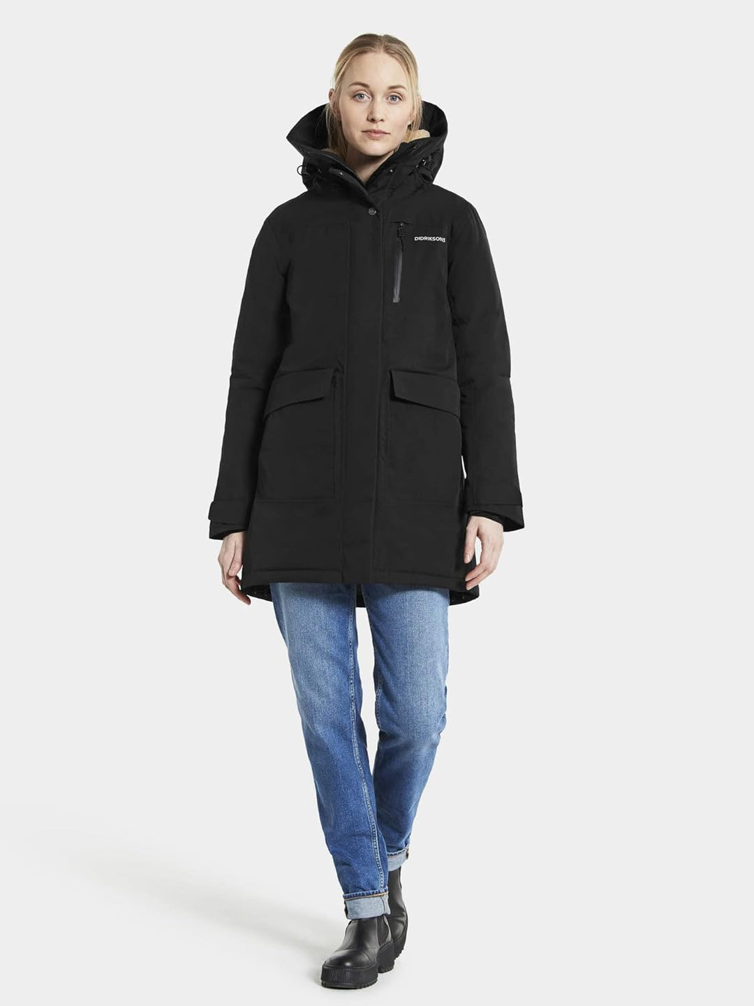Didriksons Damen Winterjacke CIANA PARKA 2 36 Schwarz, 36 Schwarz