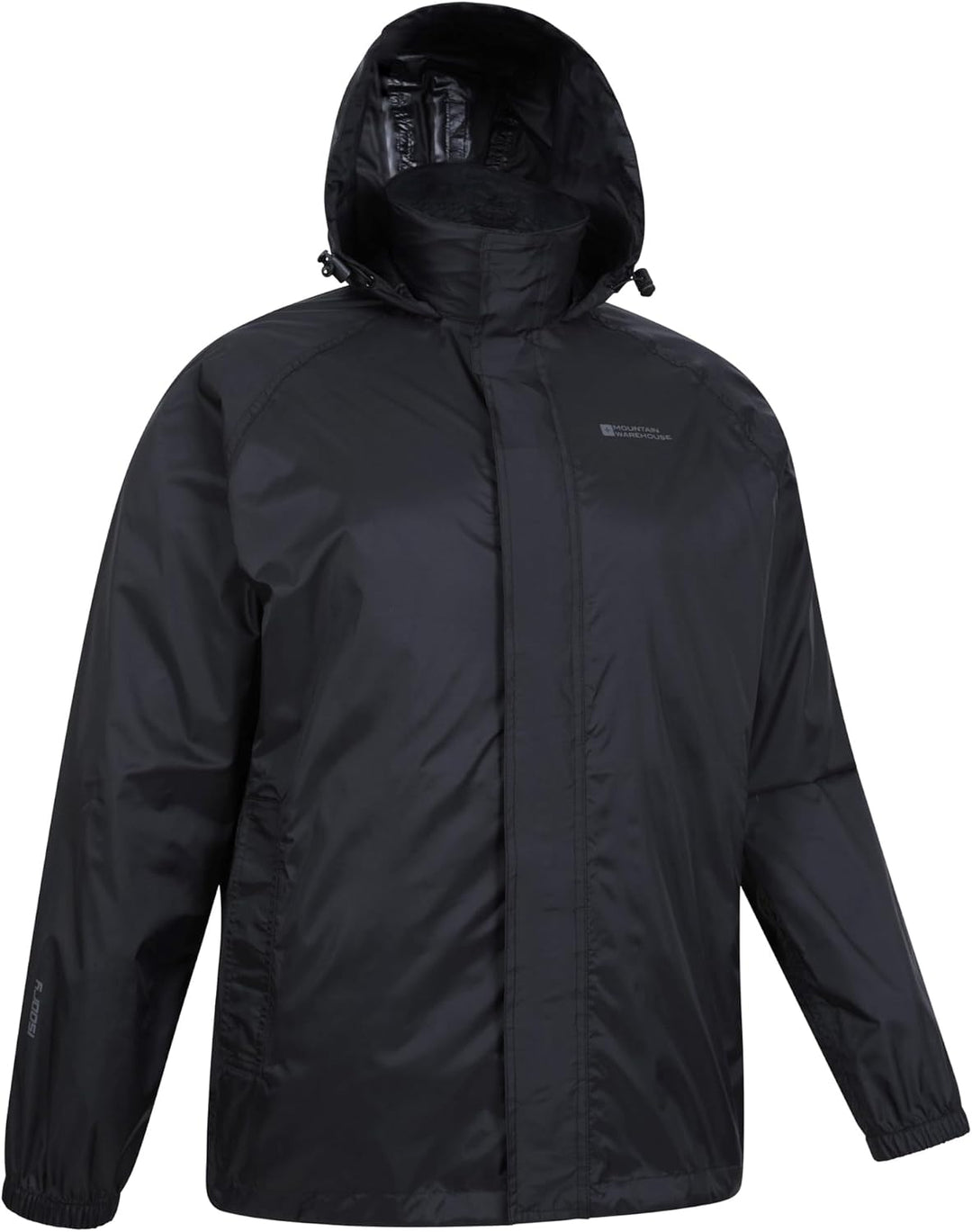 Mountain Warehouse Pakka Herren Wasserdicht Leichte verpackbare Regen Renn Sport Jacke XXS Schwarz,