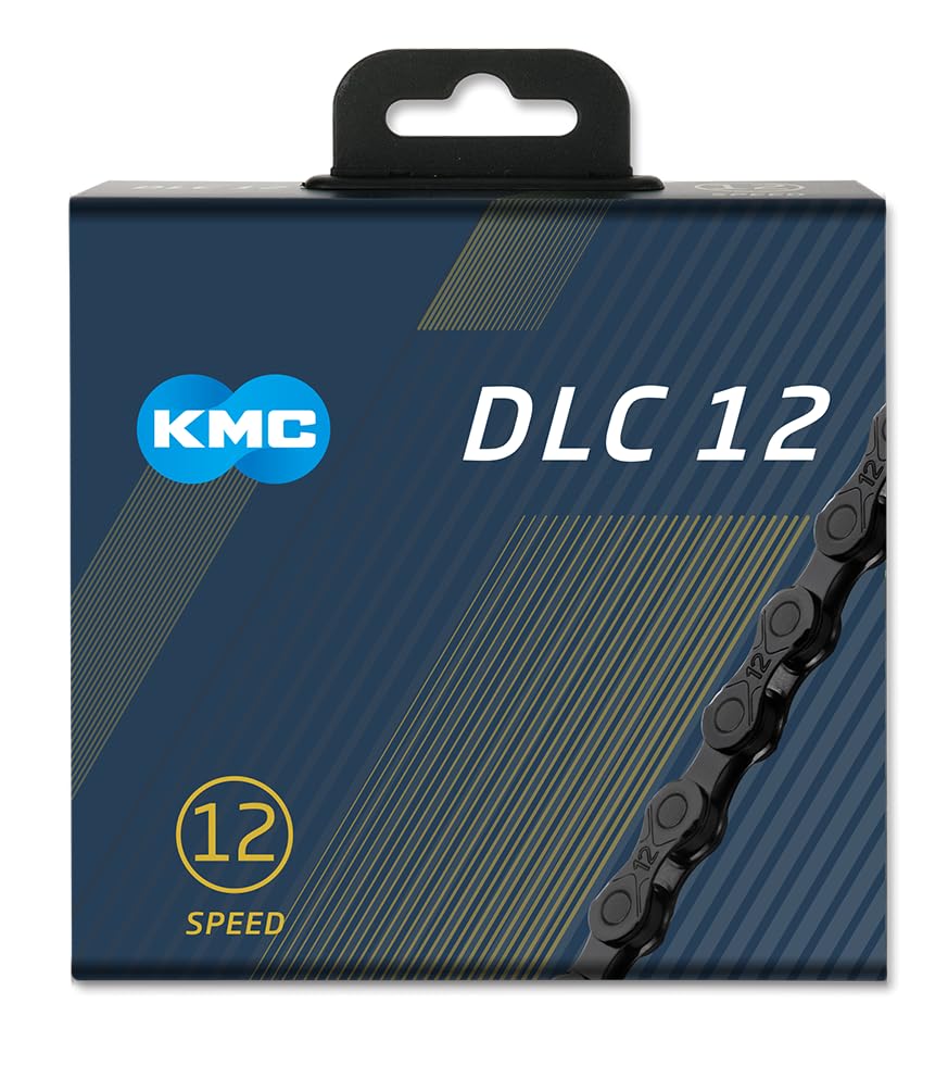 KMC Unisex – Erwachsene DLC 12-Fach Kette 1/2" x11/128, 126 Glieder, schwarz, Schwarz