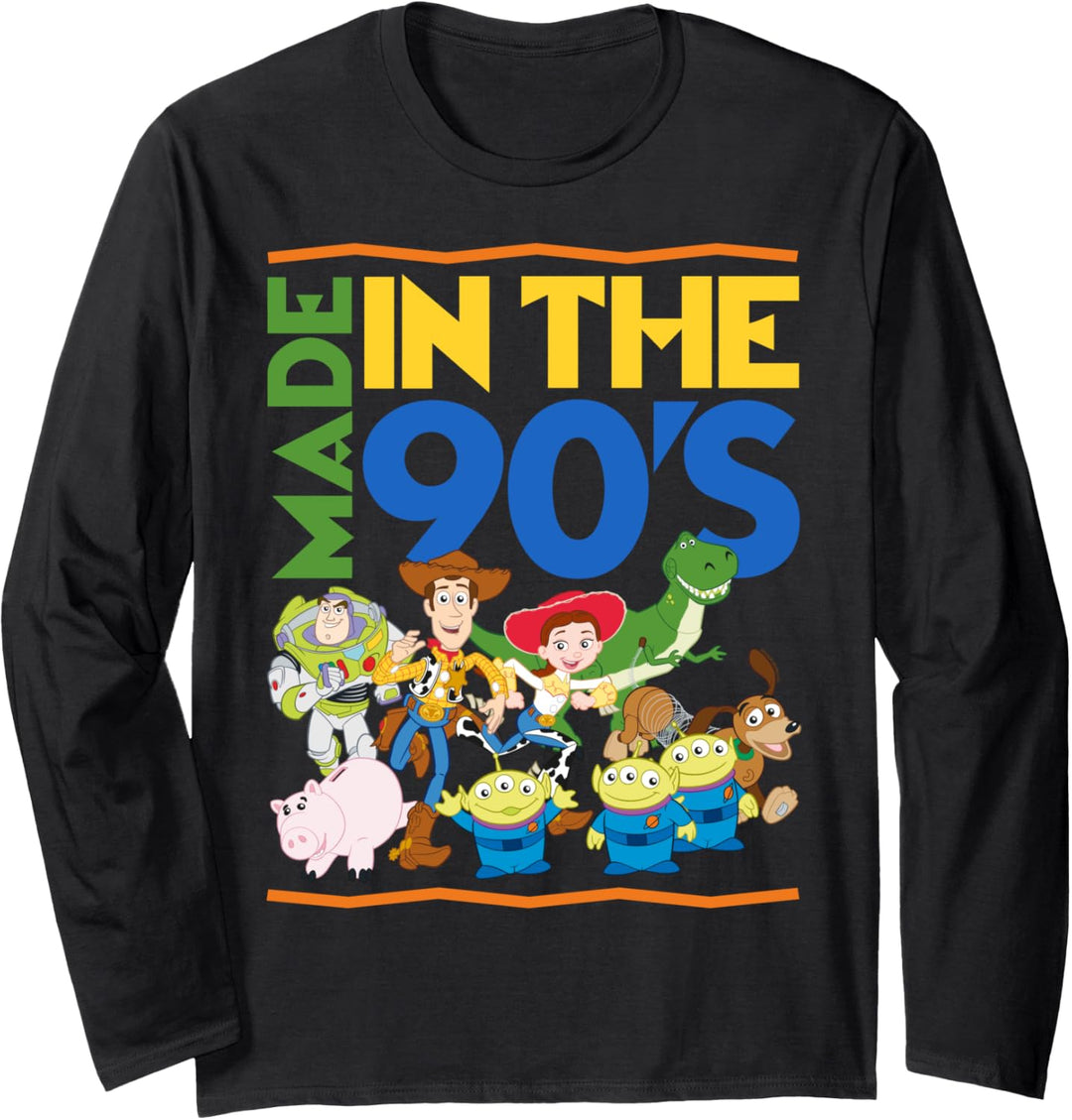 Disney Pixar Toy Story Group Shot Made In The 90's Poster Langarmshirt