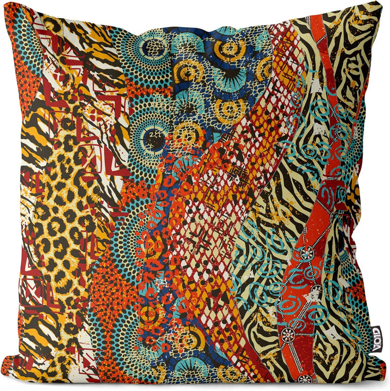 VOID Afrika Leoprint Ethnomuster Kissenbezug Kissenhülle Sofakissen Kissen Deko Outdoor-Kissen Dekok