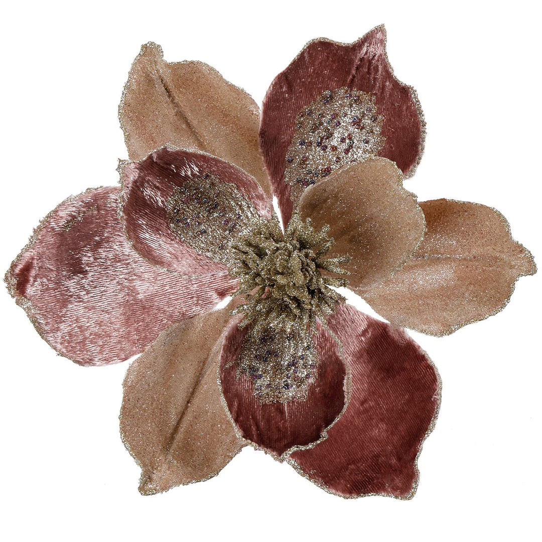 Briful 3 Stücke Weihnachtsstern Christbaumschmuck Magnolie Kunstblumen mit Glitzern Poinsettia Kunst