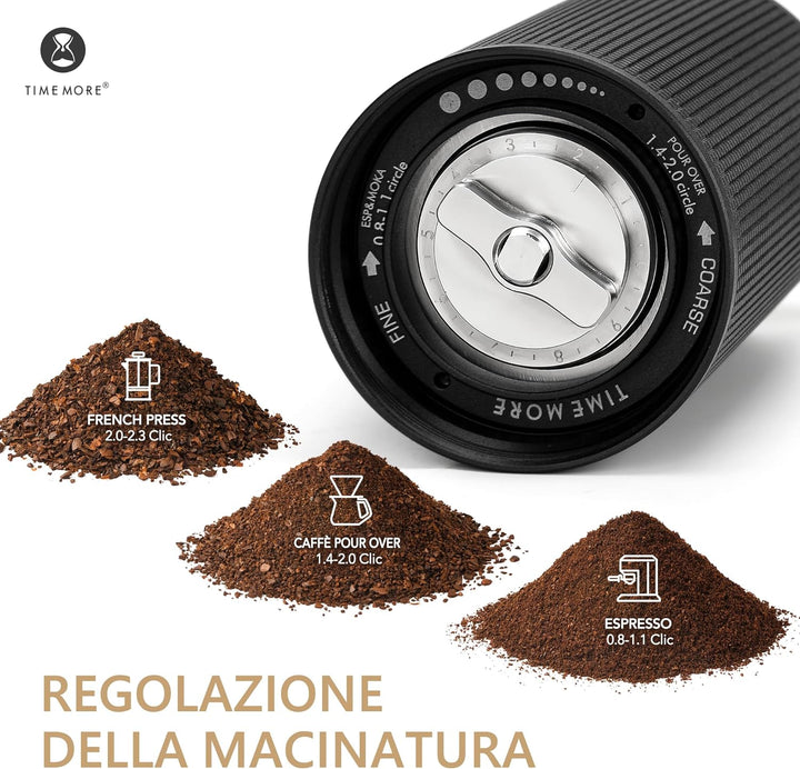 Chestnut C3 ESP PRO, TIMEMORE Kaffeemühle Manuell, Upgrade Integrierte Ganzmetallgehäuse, Handkaffee