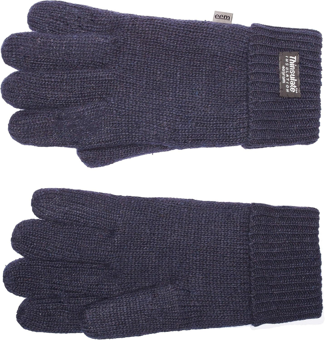 EEM Damen Strickhandschuhe, weiche Wolle, Thinsulate Thermofutter L-XL Marine, L-XL Marine