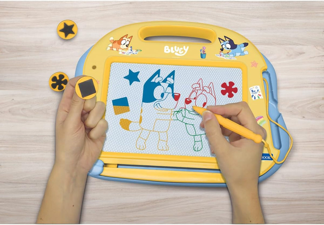 Lexibook, Bluey, mehrfarbiges magnetisches Zeichentablett, künstlerisches Spielzeug für Kinder mit S