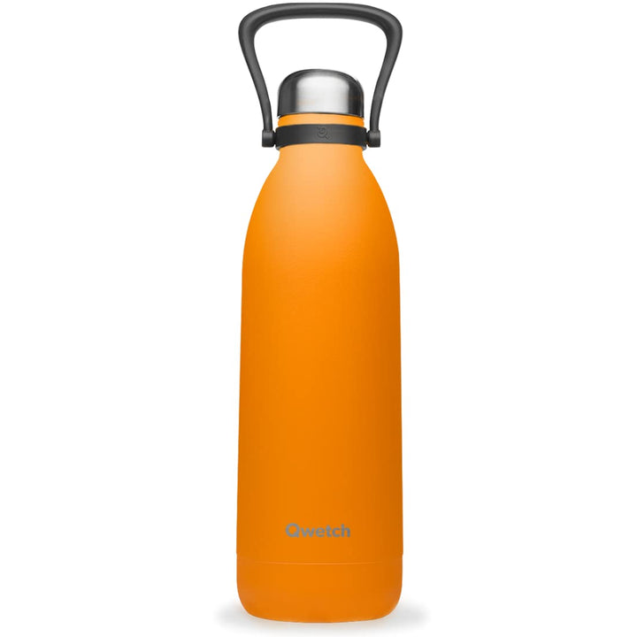 QWETCH - Isothermische Flasche - Titan Pop Orange 2L - 48h kalt & 16h heiss - BPA frei, wasserdicht