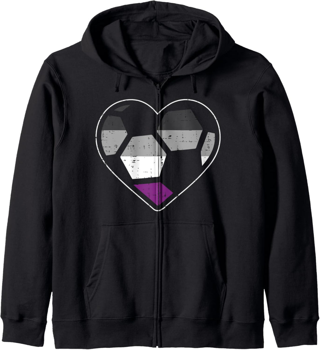 Soccer Heart Sport LGBTQ Asexual Ace Pride Ally Men Women Kapuzenjacke