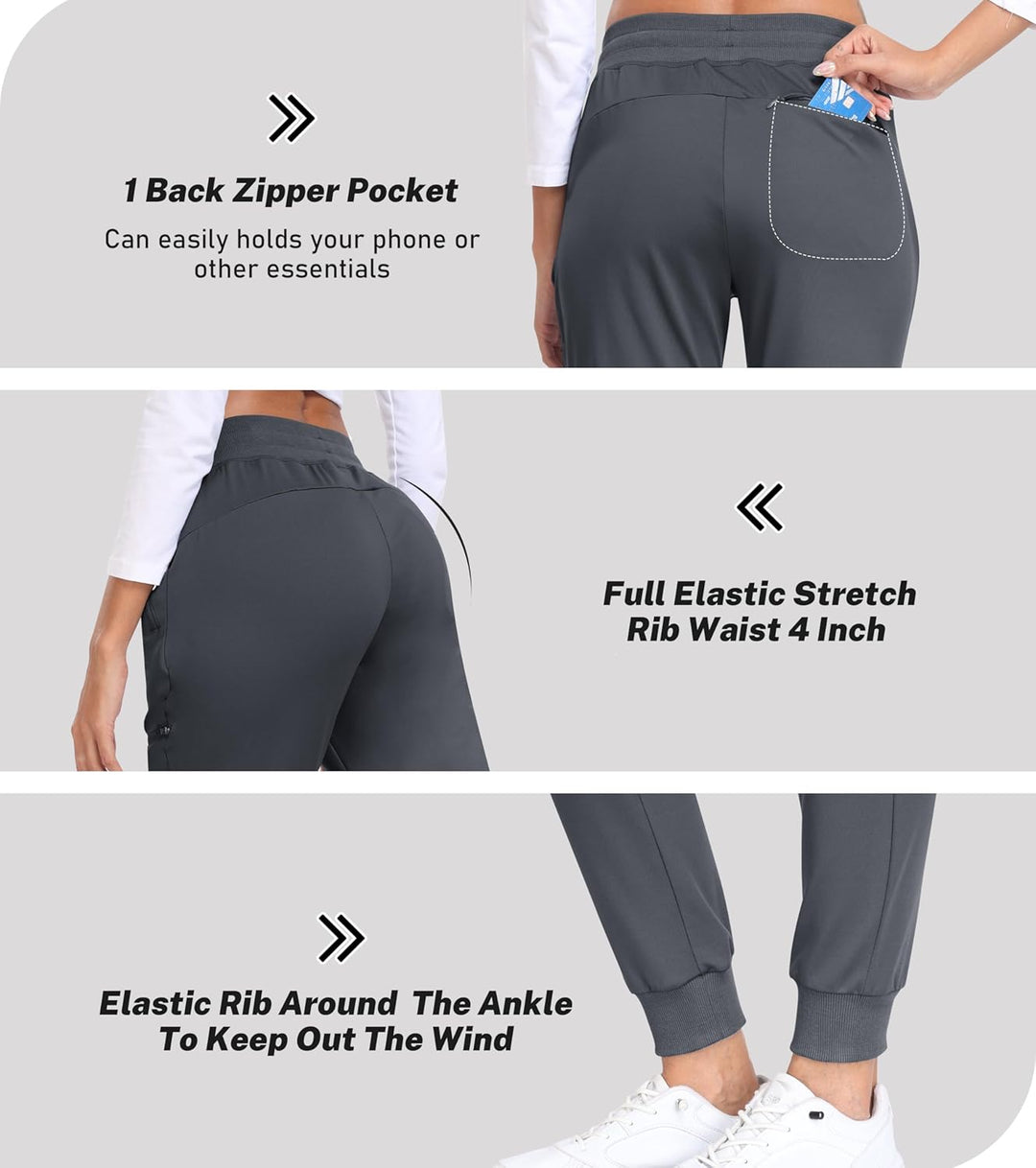 MoFiz Jogginghose Damen Thermohose Mikrofleece Sporthose Atmungsaktiv Waterproof Sweatpants mit Reis