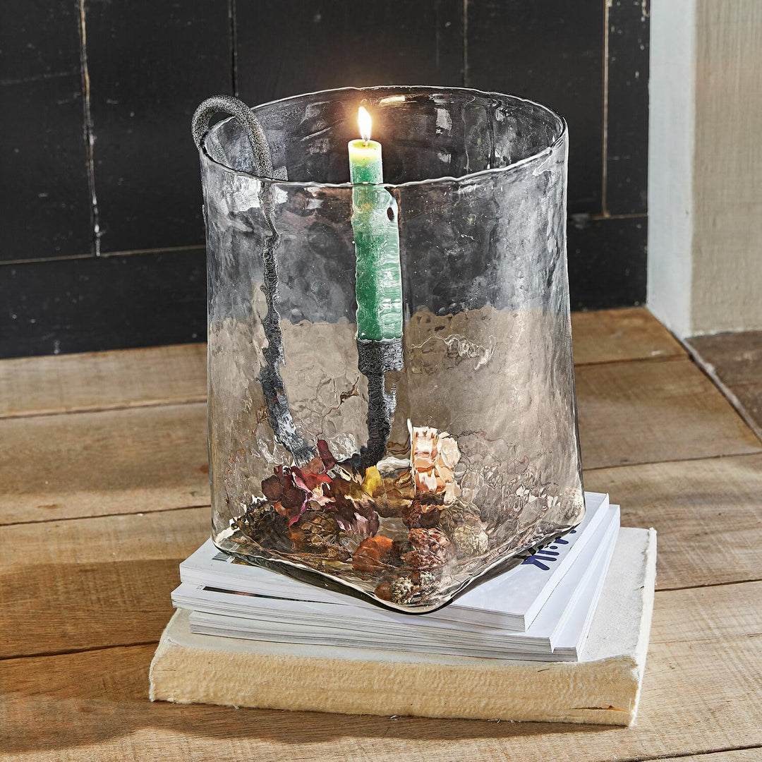 LOBERON® Windlicht Arcene, faszinierende Glasstruktur, Abnehmbarer Kerzenhalter, vielfältig dekorier