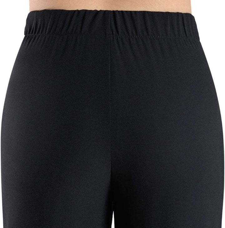 Putaowor Damen Leicht Chiffon hohe elastische Taille Fliessende Hose ausgestellt gerades Bein Frauen