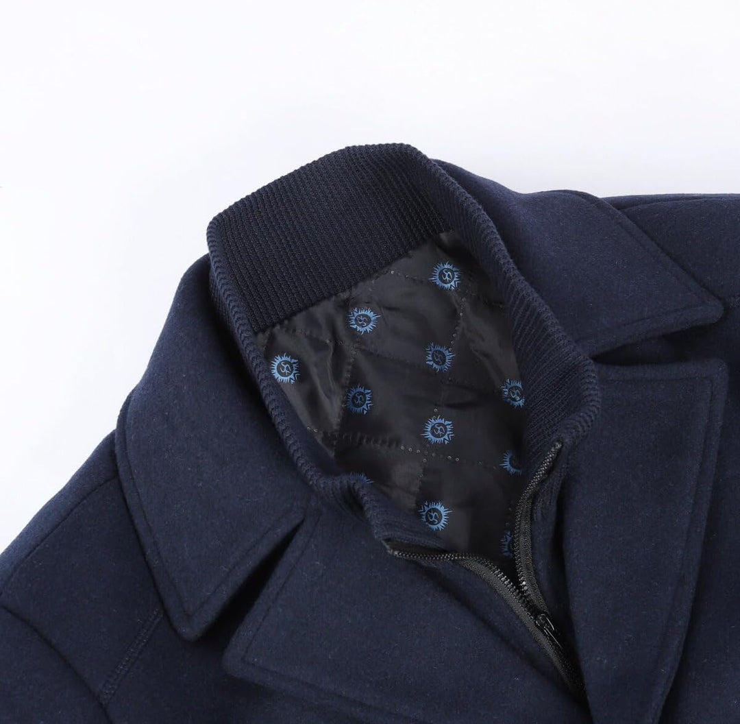 YOUTHUP Herren Mantel mit Steppweste Winter Wollmantel Wolle Slim Fit Übergangsmantel Outdoor Winter