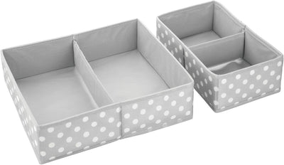 mDesign 8er-Set Aufbewahrungsbox fürs Kinderzimmer – Faltbare Kinderzimmer Aufbewahrungsbox in 2 Grö