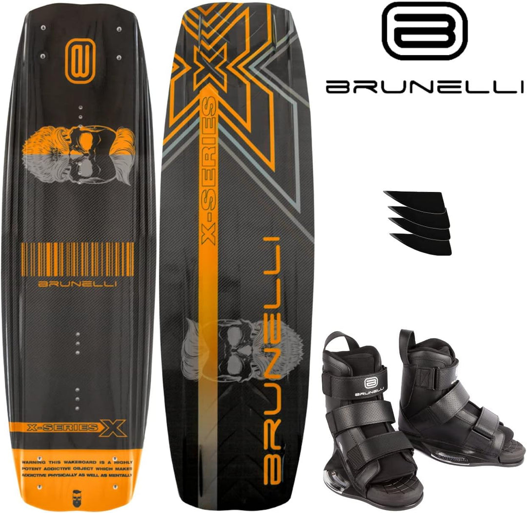 Brunelli Carbon Wakeboard Set 138 cm Wake Binding Wakeboardbindung S/M (38-42), S/M (38-42)