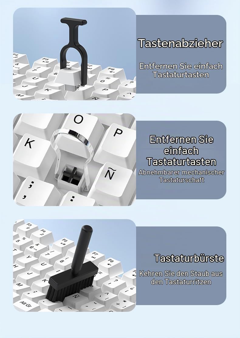 GK GAMAKAY 42,7cm Tastatur-Handgelenkauflage mit Reinigungswerkzeug-Set, Handballenauflage aus ABS u