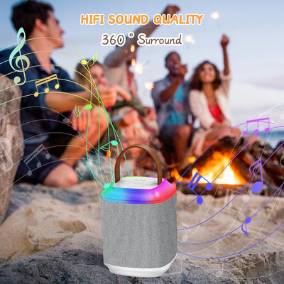 Qoosea Tragbarer Bluetooth Karaoke Maschine mit 2 Kabelloser Mikrofon, Mini Bluetooth Lautsprecher P