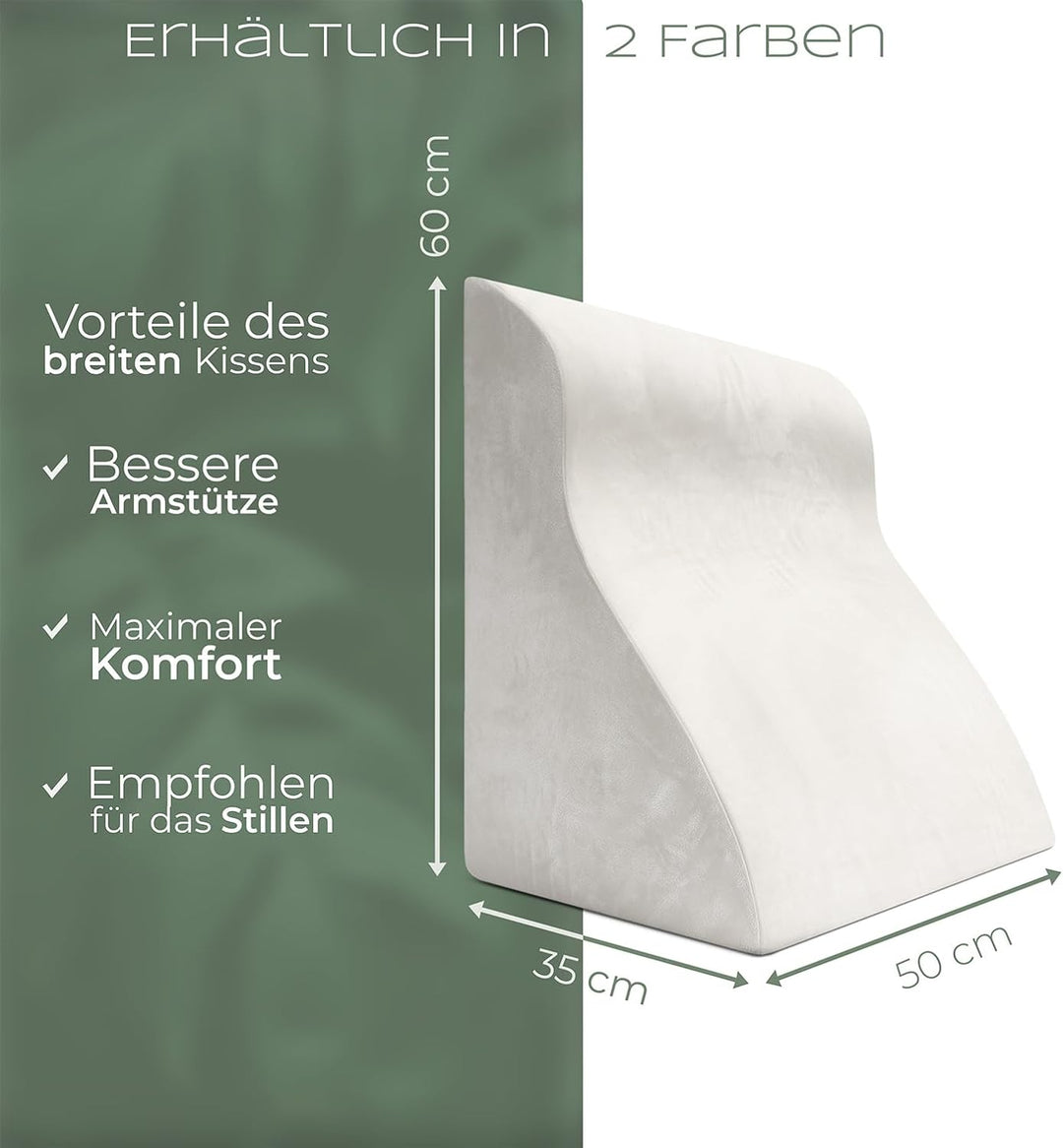Lesekissen für Bett und Sofa, Bequemes Rückenkissen mit Memory Foam, Reflux Kissen verwendbar als Ke