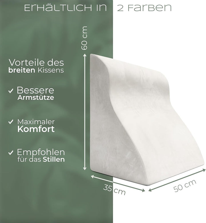 Lesekissen für Bett und Sofa, Bequemes Rückenkissen mit Memory Foam, Reflux Kissen verwendbar als Ke