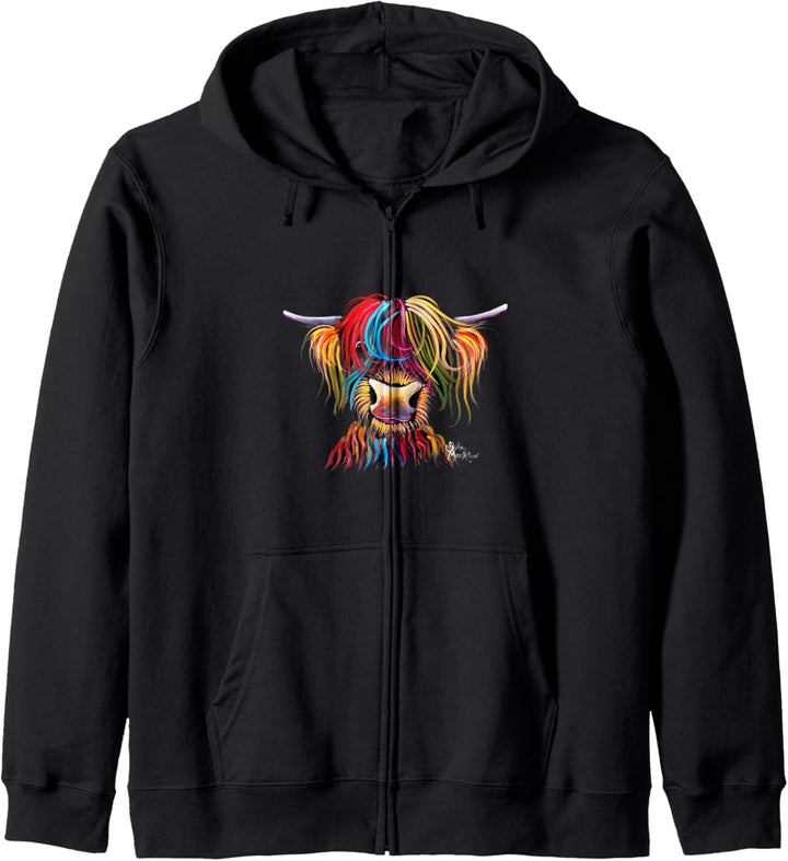 " NeLLY " mit Highland-Kuh-Aufdruck Kapuzenjacke