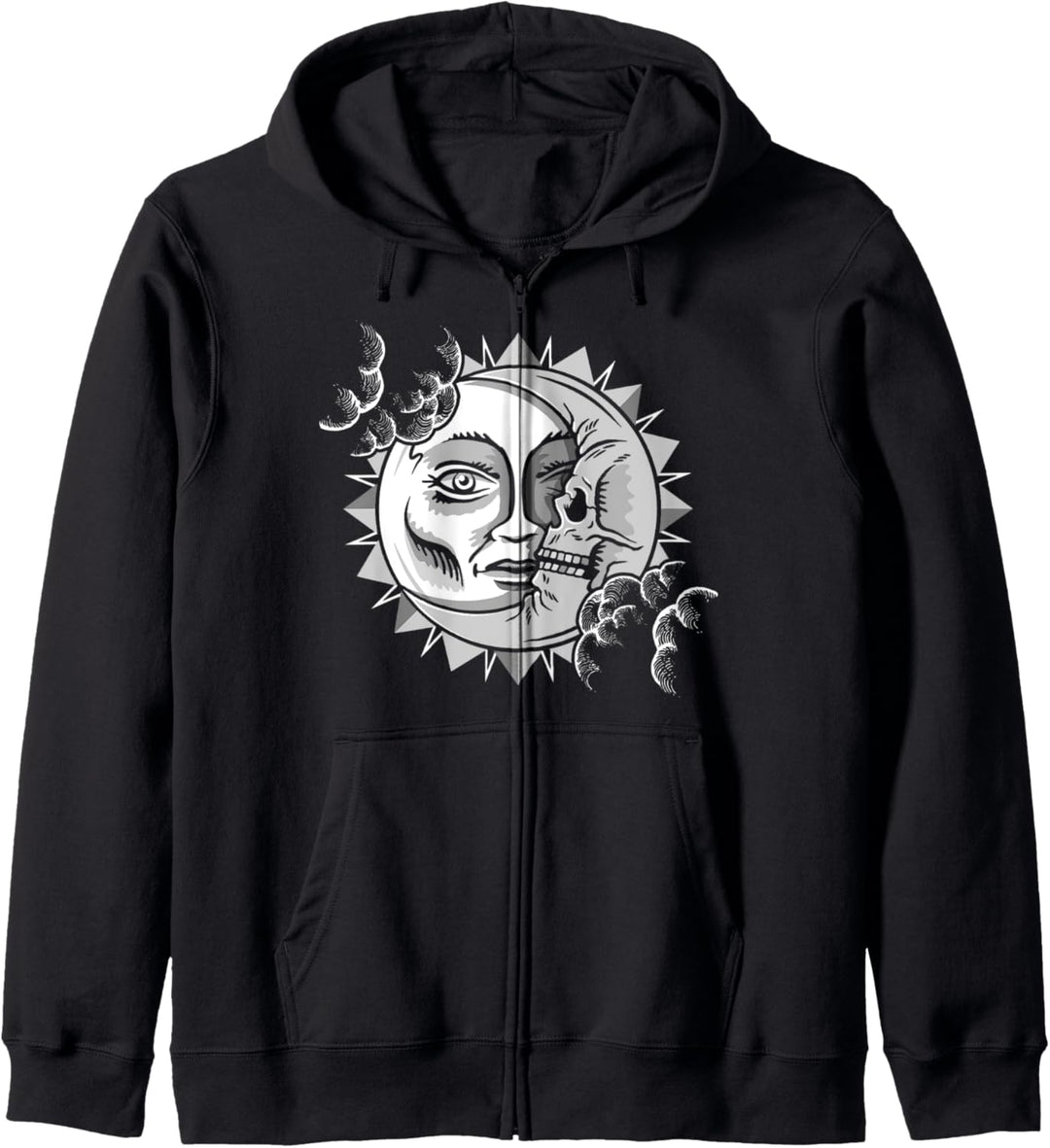 Tarot Astrology Sun Face And Skull Moon Mandala Kapuzenjacke