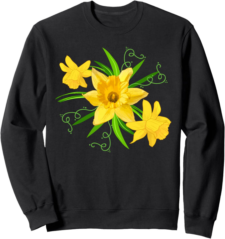 Gelbe Narzissen Blumenfrühlings-Osterblumen Sweatshirt