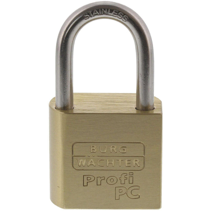 Burg Wächter Vorhangschlosskorpus ohne Zylinder, 116 PC 50 Niro, Bügelstärke: 8 mm, Messing