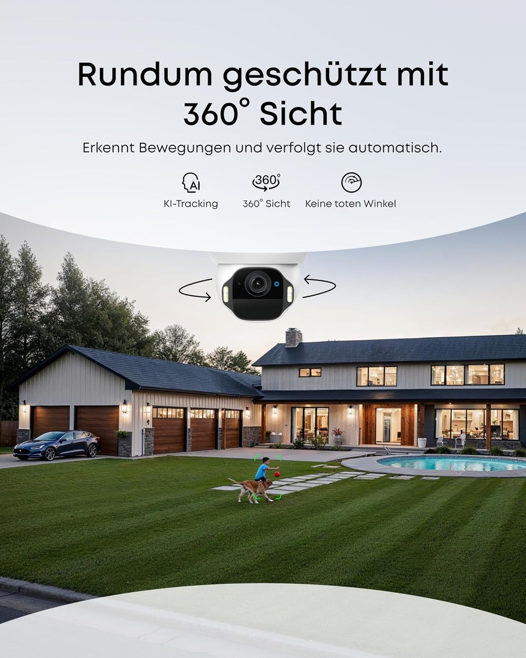 eufy SoloCam E42 (2er-Packung), Überwachungskamera Aussen, Solar, kabellos | 4K Überwachungskamera f