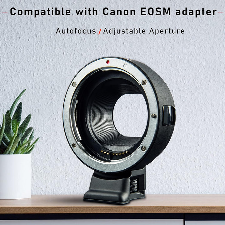 VILTROX EF-EOS M-Mount-Kamera-Adapter, Autofokus-Objektiv-Konverter Ring, EF-M Objektivadapter kompa