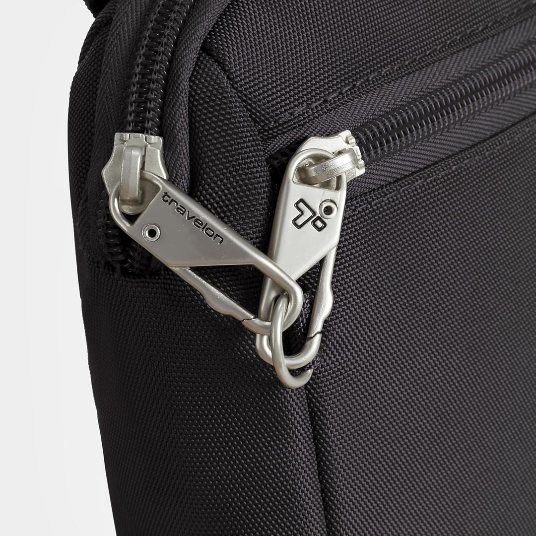 Travelon Damen Classic Convertible Crossbody &amp; Waist Pack Crossbody-Umhängetasche 8 x 7 x 2 Schwarz,
