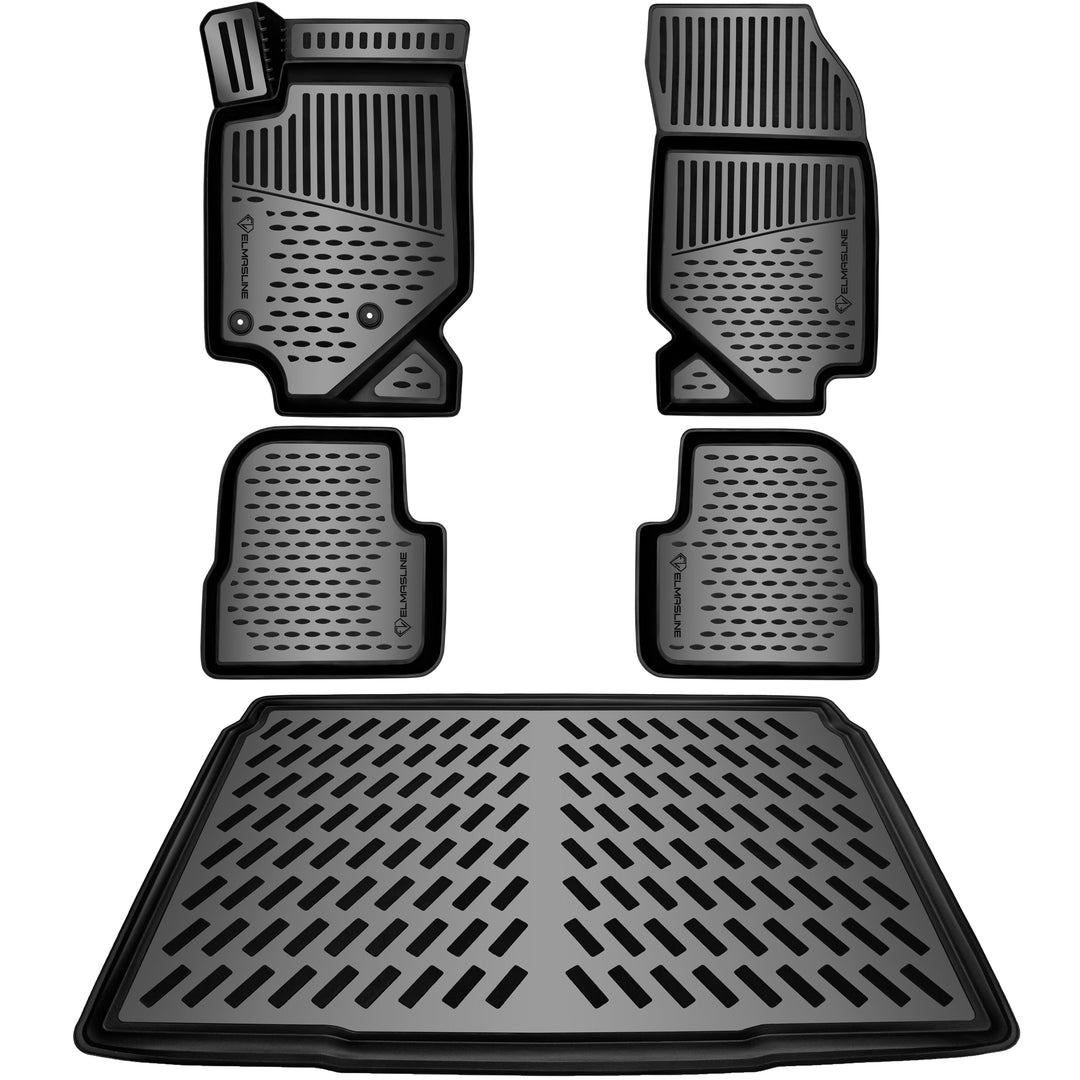 ELMASLINE 3D Gummimatten &amp; Kofferraumwanne Set für OPEL Mokka B (ab 2021) (unterer Ladeboden) PASST