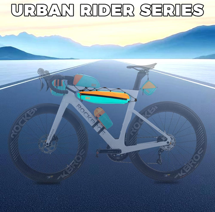 ROCKBROS Fahrrad Rahmentasche Lenkertasche 44 cm Extra Lang, Schmale 1,4L aus Polyester, Werkzeugtas