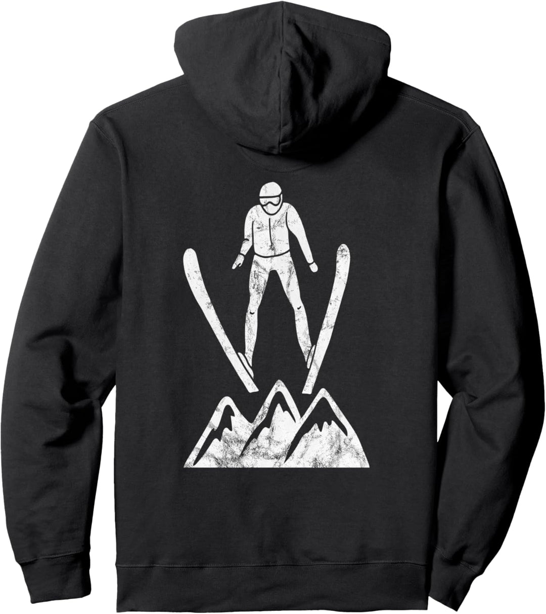 Skispringer Skifahren Skispringen Sprungschanze Berge Outfit Pullover Hoodie