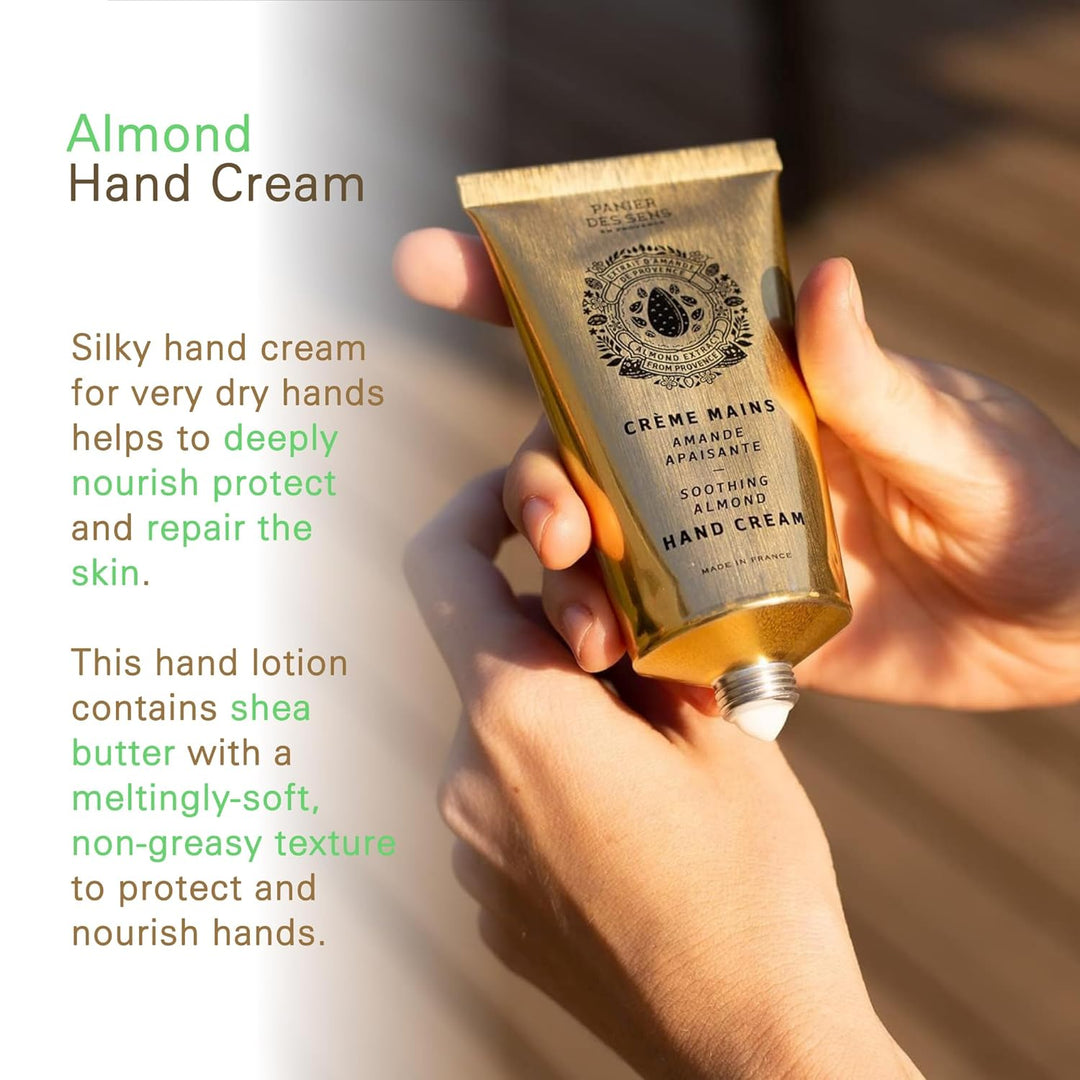 Panier des Sens Mandel Handcreme für sehr trockene Hände 75ml - Hand Cream mit Shea Butter und Mande