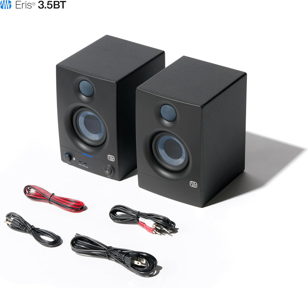 PreSonus Eris 3.5BT Gen 2 – 3,5" Desktop-Aktivlautsprecher mit Bluetooth für Multimedia, Gaming und
