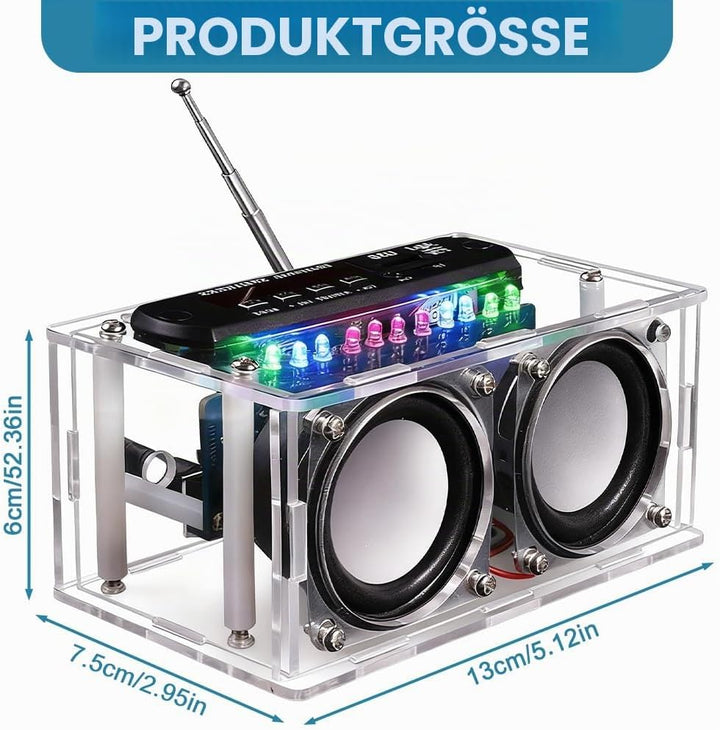 DIY Elektronik Lautsprecher Löten Bausatz, Radio Bausatz mit FM Radio und Sprachaufnahme, Lautsprech