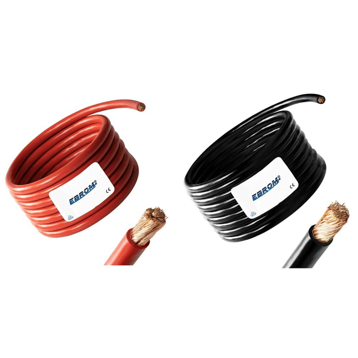 5 Meter Batteriekabel ROT H07V-K 25 mm² - KFZ Batterie Kabel - 100% OFC Kupfer - 5 m (5M) 25mm2 &amp; 3