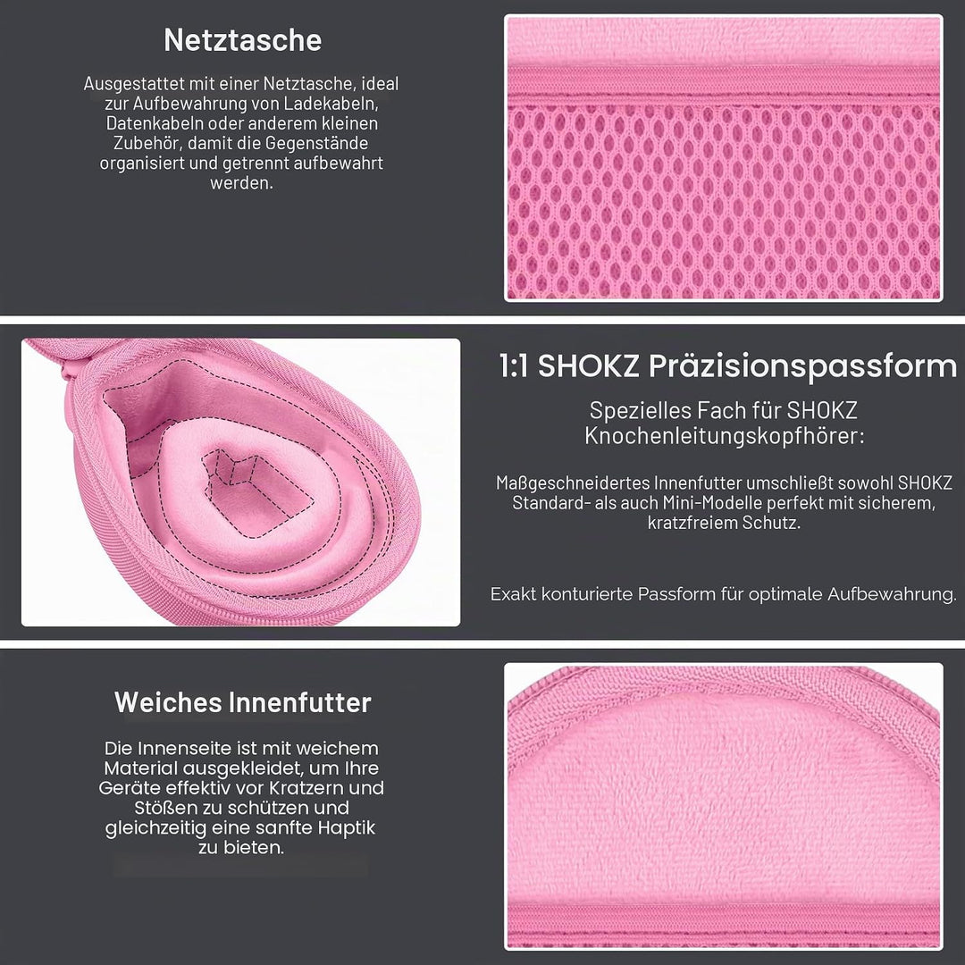 co2CREA für SHOKZ OpenRun Knochenschall Kopfhörer,Schutzhülle Tasche für OpenRun mini/Pro 2 mini/Ope
